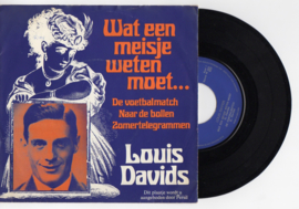 Louis Davids met Wat een meisje weten moet 1966 Single nr S2021774