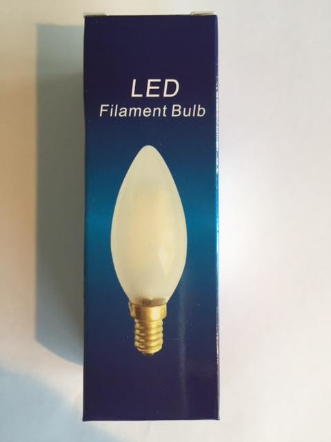 Global-Lux filament kaarslamp E14 2W 230V 2200K mat nr 6-183496