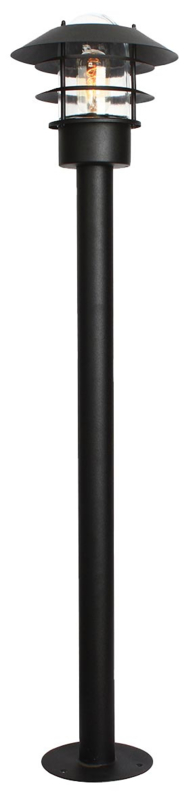 Buitenlamp mast Helsingor RVS zwart E27 h100cm 2jr garantie nr 4063