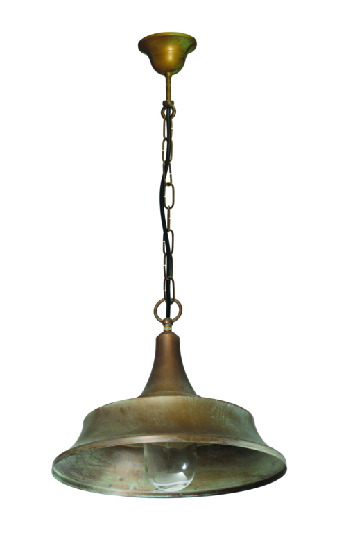 Buitenlamp hang getrapt verkoperd messing Maritiem d-40cm nr 233147
