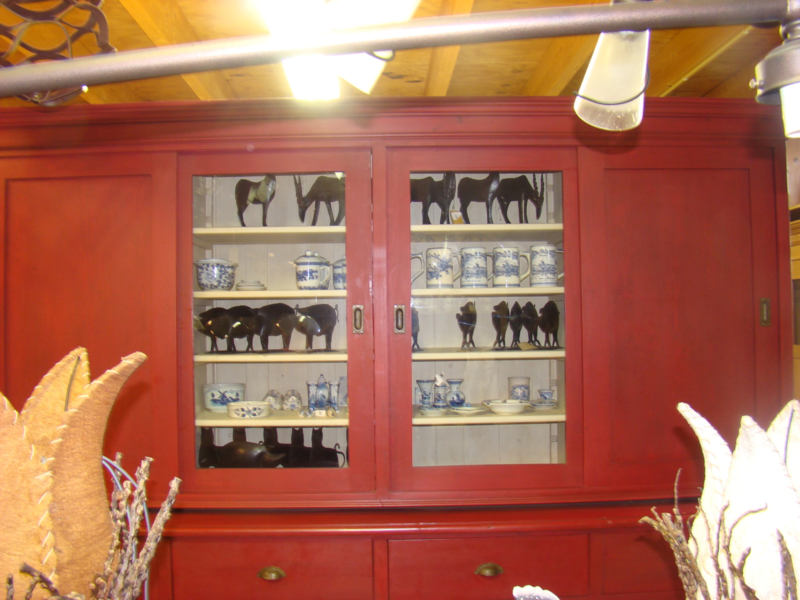 8-deurs keukenkast schuifdeuren oud hollands rood br-266cm