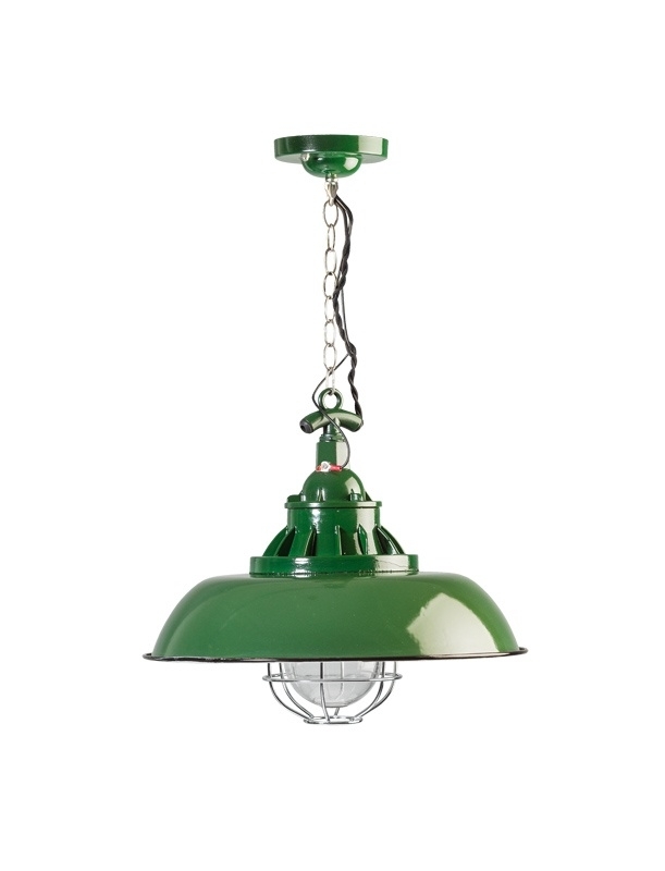 Industrieel vormgegeven lamp groen E27 model Consenza nr 05-HL4228-33