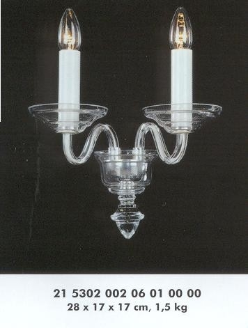 Boheems kristal helder glazen wandlamp nr 21 5302 002 0601