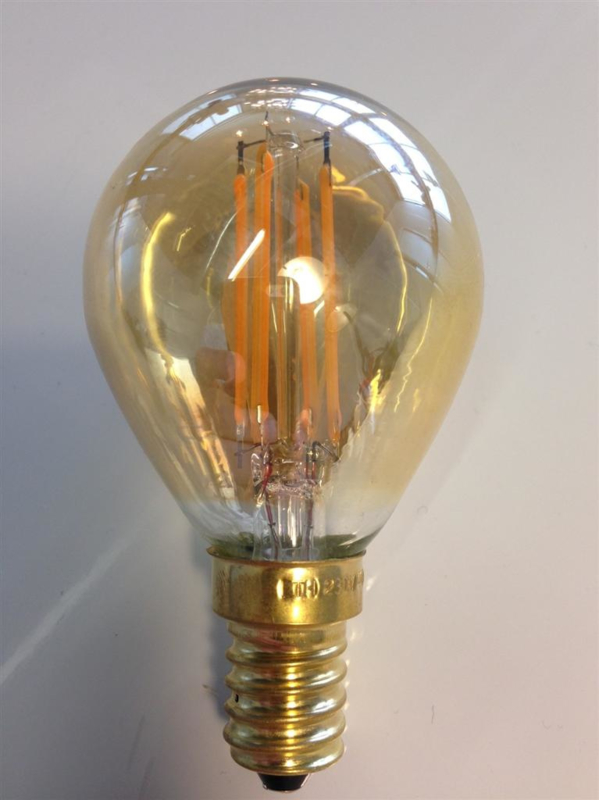 Global-Lux filament kogellamp E14 4W 230V goud dim. nr 6-181782