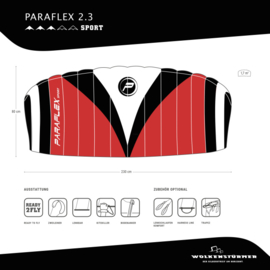 Paraflex Sport 2.3 R2F - Red/White