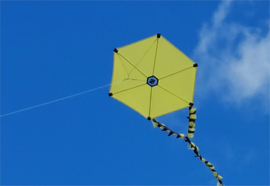 Six Cross Kite R2F - Yellow