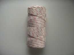 Polyester 190 daN - 100 m (3937 inch) white/red