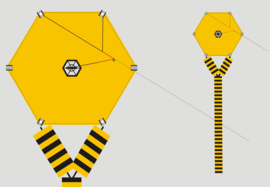 Six Cross Kite R2F - Gold