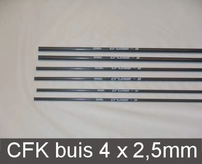 CFK buis 4x2,5mm