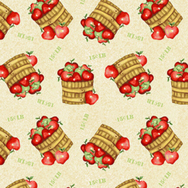 Quiltstof Apple Basket