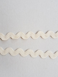 Zig Zag band creme - 1,9 cm breed