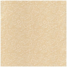 Quiltstof Stof A/S Beige met creme bloemetje 025