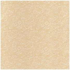 Quiltstof Stof A/S Beige met creme bloemetje 025