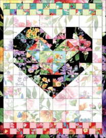 Ansichtkaart Three Quilted Hearts