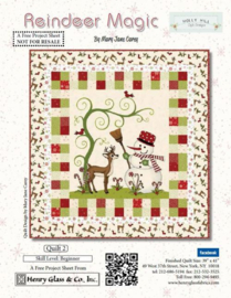 Quiltstof Panel  Reindeer Magic - Holly Hill Designs 8778P-44