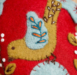 Folk Birdhouse Felt Craft