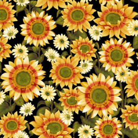 Quiltstof Sunflower 2662-99 - Pumpkin Harvest