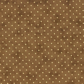 Quiltstof Moda essential dots bruin 8654-123
