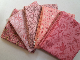 Quilt stofpakket  in roze tinten