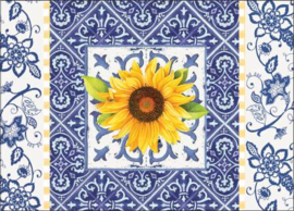 Ansichtkaart Indigo Sunflower