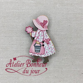 Knoopje Sunbonnet Sue rose