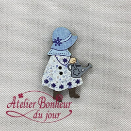 Knoopje Sunbonnet Sue blauw