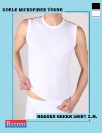 ACTIE: KOELE TACTEL MICROFIBER MOUWLOOS SHIRT WIT *BEEREN YOUNG  *bodyshirt