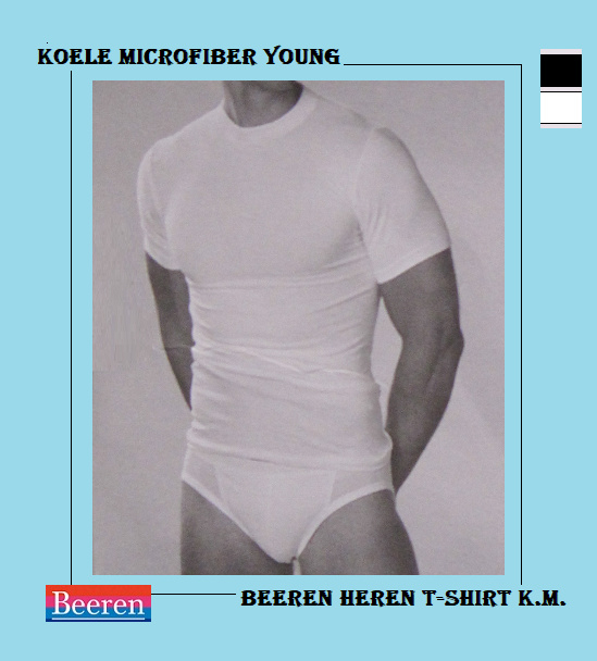 ACTIE AANBIEDING: KOELE TACTEL MICROFIBER HEREN T-SHIRT WIT *BEEREN YOUNG *bodyshirt