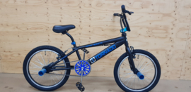 BMX Freestyle / Crossfiets BUGATTI TORNADO mat zwart / blauwe details