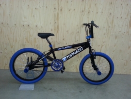 BMX Freestyle / Crossfiets BUGATTI TORNADO GLANS ZWART / BLAUW 20 INCH LIMITED EDITION