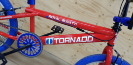 BMX Freestyle / Crossfiets BUGATTI TORNADO GLANS ROOD / BLAUW 20 INCH LIMITED EDITION