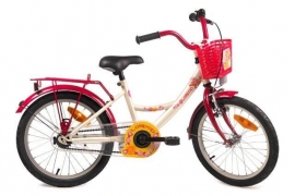 BIKE FUN KIDS LOLLIPOP CREME/ROOD 12 INCH