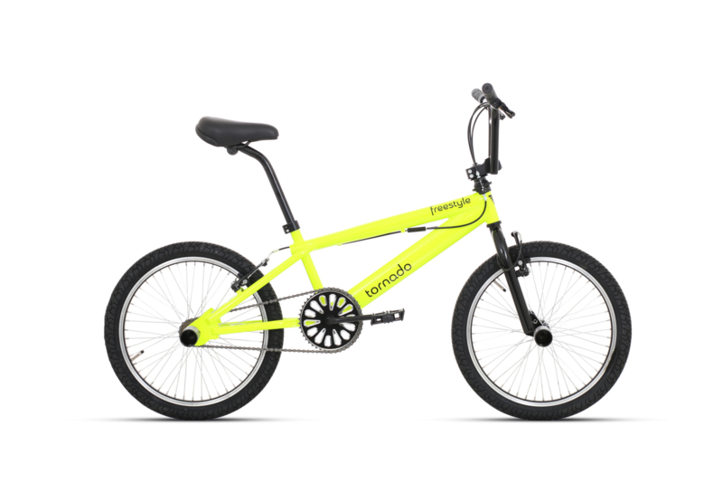 BMX Freestyle / Crossfiets BUGATTI TORNADO neon geel / zwarte details