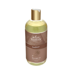 500 ml - Sunflower (Zonnebloem) Massage oil -  met Flipdop