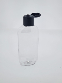 100ml ovaal met zwarte klepdop