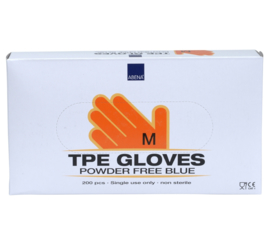 200 stuks wegwerphandschoen (TPE Gloves) ( stevige kwaliteit )( poedervrij )