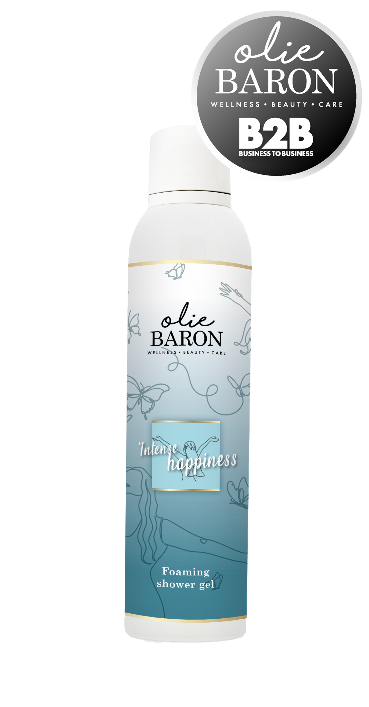 200 ml - Foaming shower gel - Intense happiness - (OMDOOS 6 stuks)