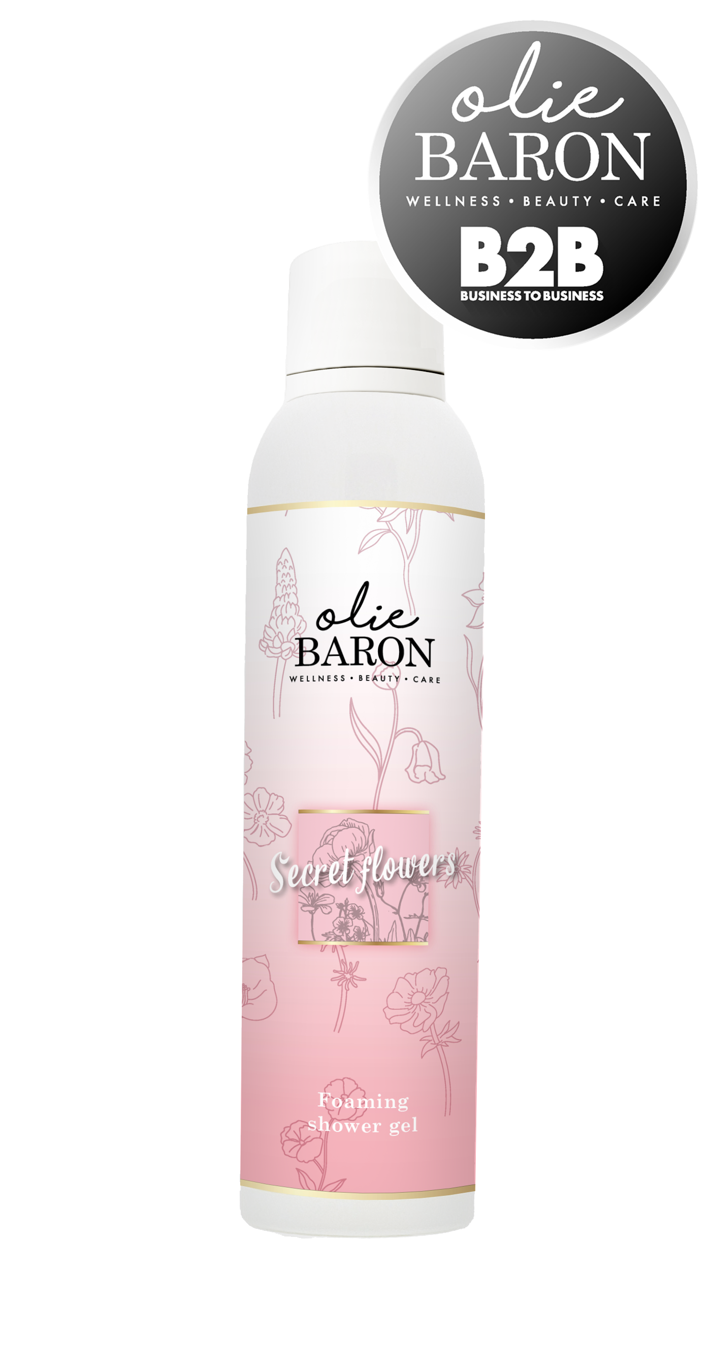 200 ml  - Foaming shower gel - Secret flowers - (OMDOOS 6 stuks)