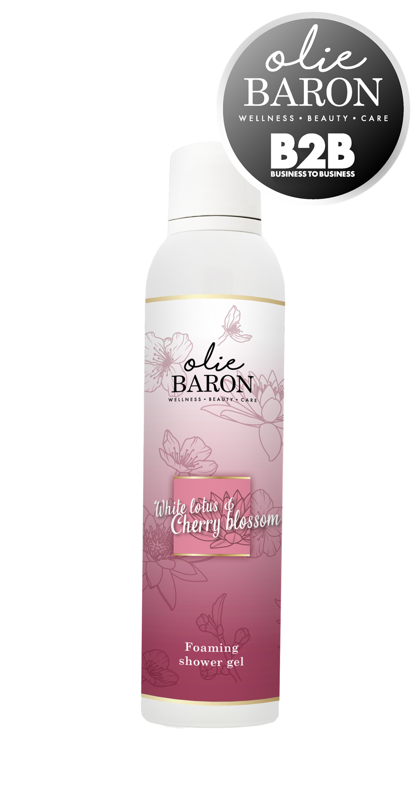 200 ml )- Foaming shower gel - - White lotus Cherry blossom (Lotus cherry (OMDOOS 6 stuks)