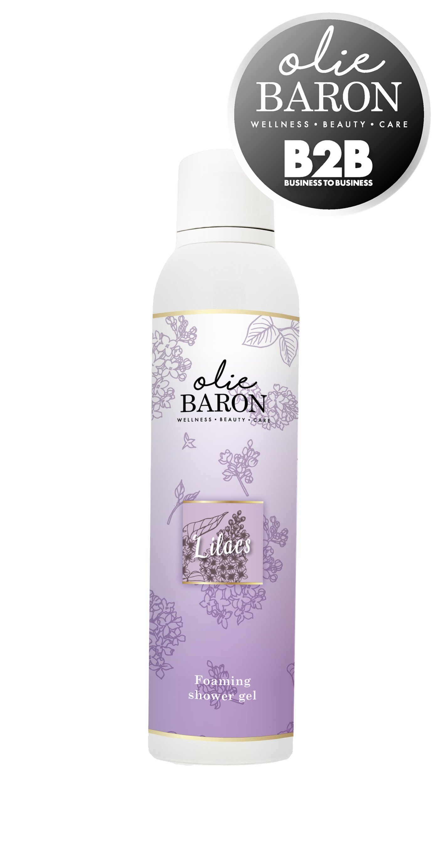 200 ml - Foaming shower gel - Lilac (seringen) - (OMDOOS 6 stuks)