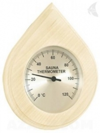 Sauna Thermometer druppel vorm met beschermglas