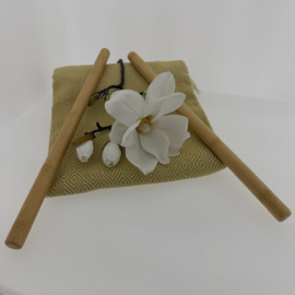 Bamboe massage stokken - Set van 2  ( stevige massieve kwaliteit )