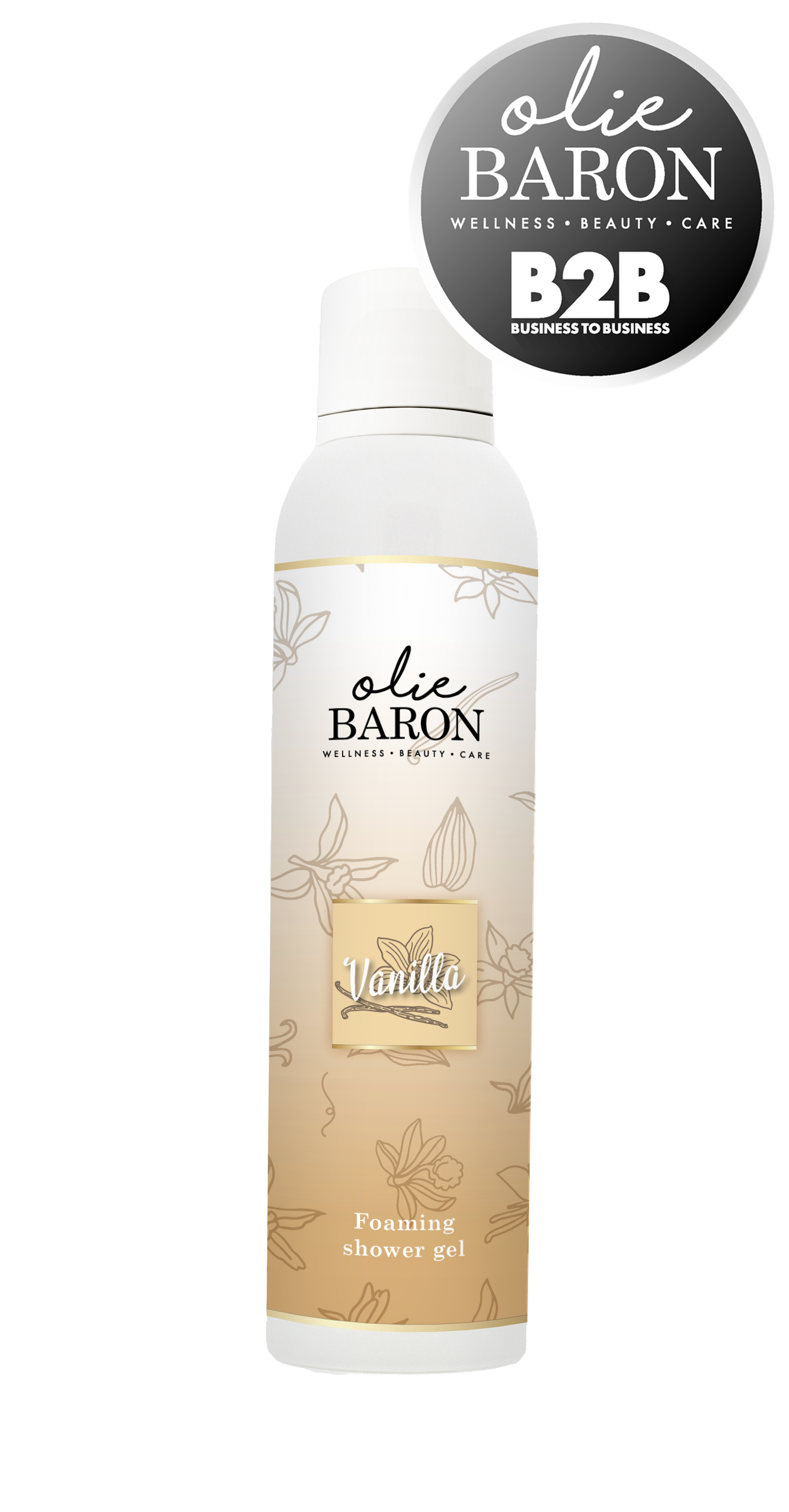 200 ml - Foaming shower gel - Vanilla - (OMDOOS 6 stuks)