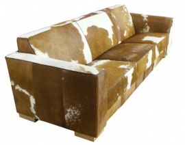 Betsy 3.5-zitsbank , bruin koeienhuid, 270cm