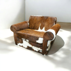 Rover fauteuil in bruine koehuid