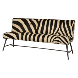 Belmonte eetbank  185cm, in diverse soorten koeienhuid