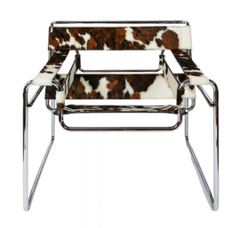 Wassily fauteuil herstofferen in tricolor koeienhuid