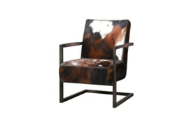 Rocca fauteuil in tricolor koeienhuid