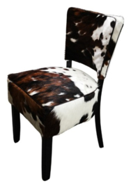 Bistro stoel, set van 6 stuks , in tricolor koeienhuid