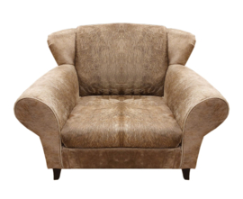 Bommel , loveseat in beige koeienhuid